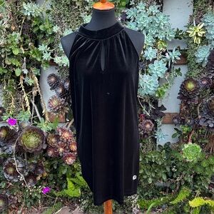 Veronica M Black Halter Dress